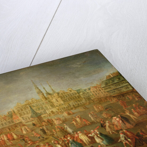 The Grand Place during Mardi Gras, Cambrai, 1765 by Antoine Francois Saint-Aubert