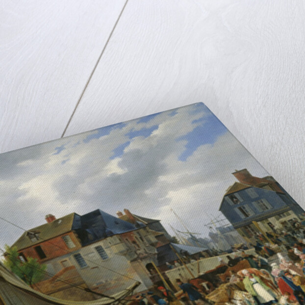 Loading Livestock onto the 'Passager' in the Port of Honfleur, 1823 by Auguste-Xavier Leprince