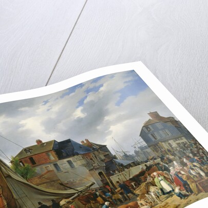 Loading Livestock onto the 'Passager' in the Port of Honfleur, 1823 by Auguste-Xavier Leprince