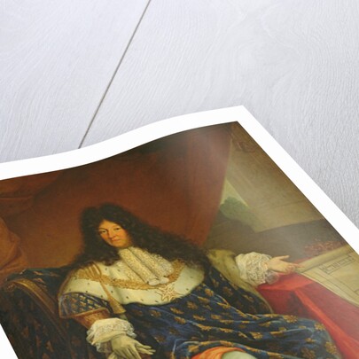 louis XIV Holding a Plan of the Maison Royale de Saint-Cyr by French School