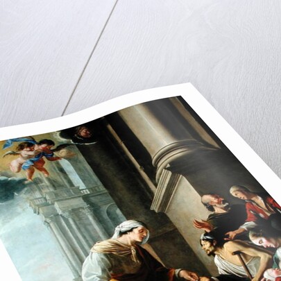 St. Anne, Accompanied by the Virgin Mary, Giving Alms by Pierre Poncet