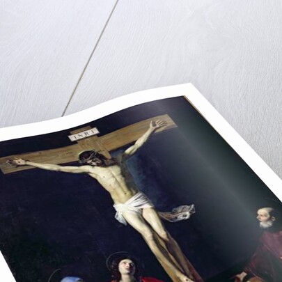 Christ on the Cross with the Virgin, Mary Magdalene, St. John and St. Francis of Paola by Nicolas Tournier