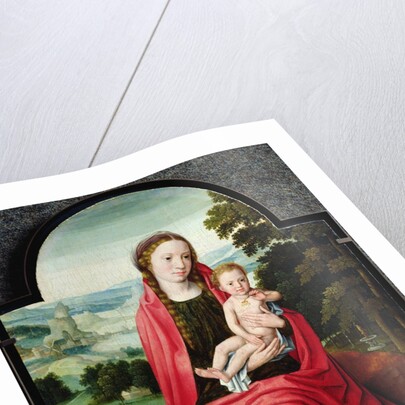 Virgin with the Infant Christ Holding a Pansy by Adriaen Isenbrandt or Isenbrant