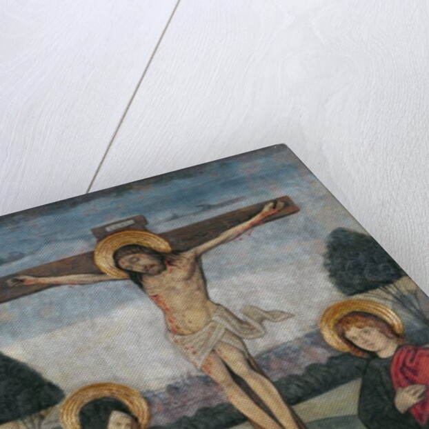 Christ on the Cross between the Virgin and St. John by Spanish School