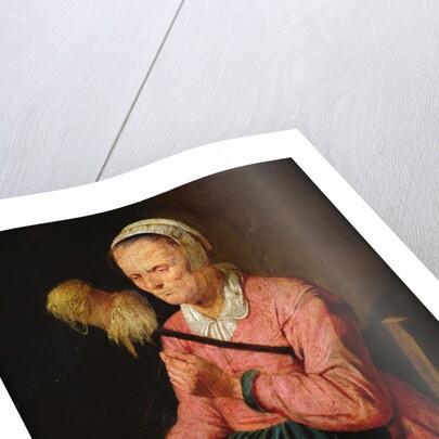 A Woman Spinning by David III Ryckaert