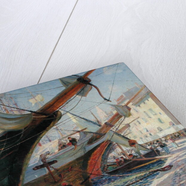 View of a Mediterranean Port, 1913 by Frederic Montenard