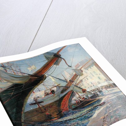 View of a Mediterranean Port, 1913 by Frederic Montenard