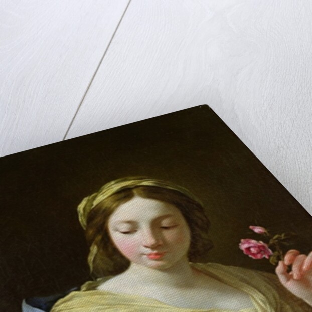 The Virgin and Child with a Rose by Simon Vouet