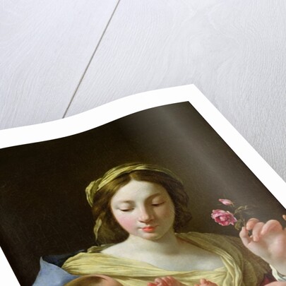 The Virgin and Child with a Rose by Simon Vouet