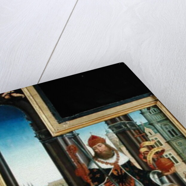 Polyptych of the Glorification of the Holy Trinity, panel depicting abbots, 1509-15 by Jean the Elder Bellegambe