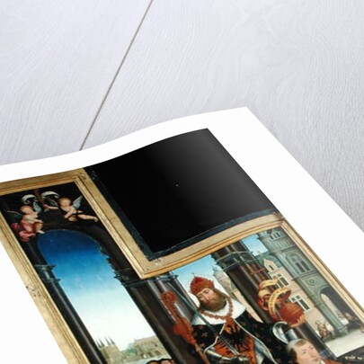 Polyptych of the Glorification of the Holy Trinity, panel depicting abbots, 1509-15 by Jean the Elder Bellegambe