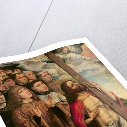 Christ the Mediator with Philip the Handsome and his Entourage, left hand panel from an altarpiece by Colijn de Coter