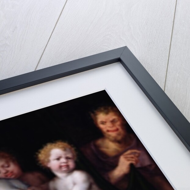 Jupiter as a Satyr with Antiope and their Twins, Amphion and Zethos by Vincent Sellaer