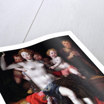 Jupiter as a Satyr with Antiope and their Twins, Amphion and Zethos by Vincent Sellaer