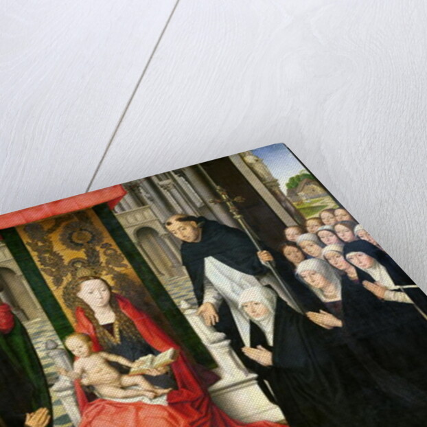 The Virgin and Child with St. James and St. Dominic Presenting the Donors and their Family, known as the Virgin of Jacques Floreins, c.1490 by Hans Memling