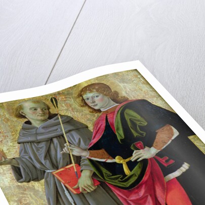 St. Sebastian with a Franciscan Saint by Pietro Perugino