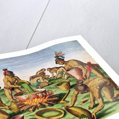 Preparations for a Feast by Jacques (after) Le Moyne