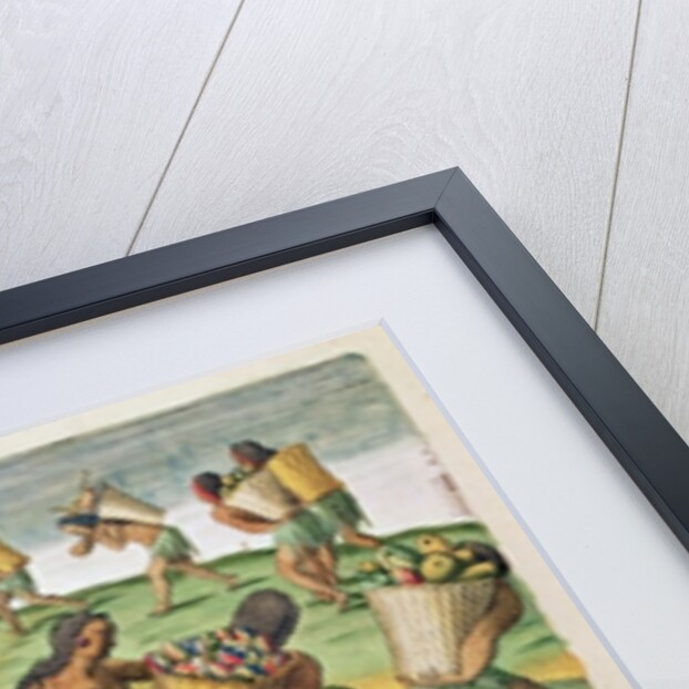 Collecting Food for the Communal Storehouse by Jacques Le Moyne