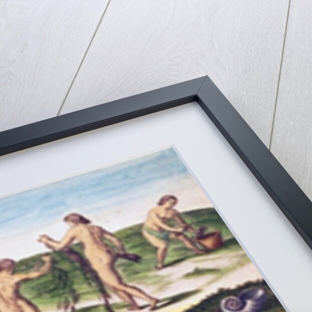 How the Women Lament at the Burial Grounds by Jacques Le Moyne