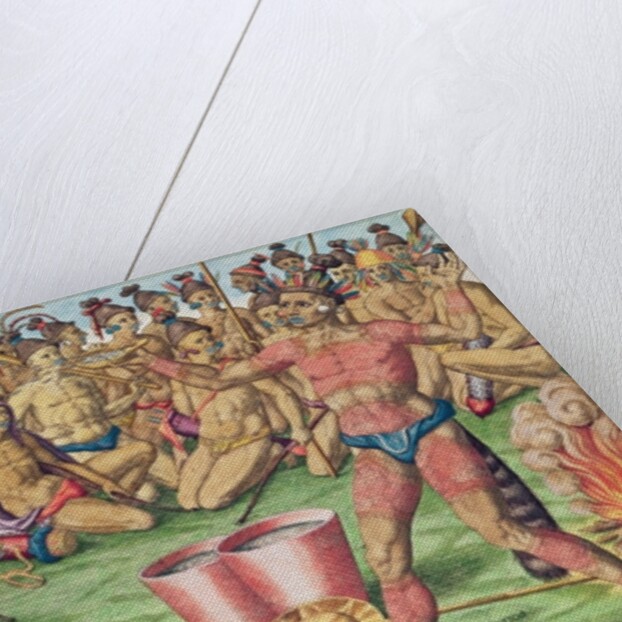 Satoutiona Prepares for Battle by Jacques Le Moyne