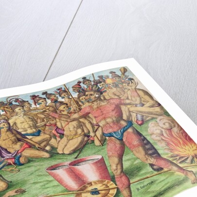 Satoutiona Prepares for Battle by Jacques Le Moyne