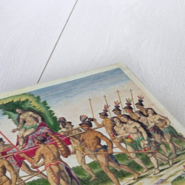 A Bride is Carried to the Chief by Jacques Le Moyne