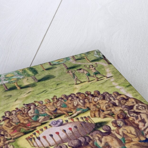 How the Chief is Buried by Jacques Le Moyne