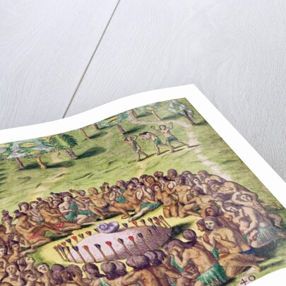 How the Chief is Buried by Jacques Le Moyne