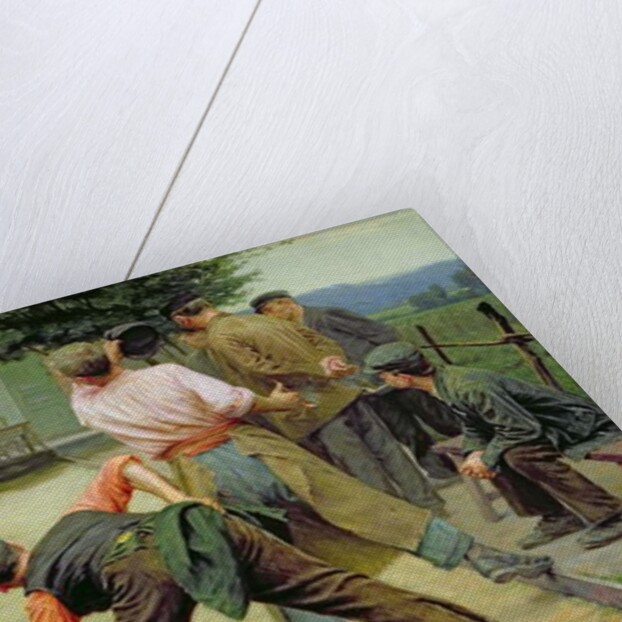 A Game of Bourles in Flanders, 1911 by Remy Cogghe