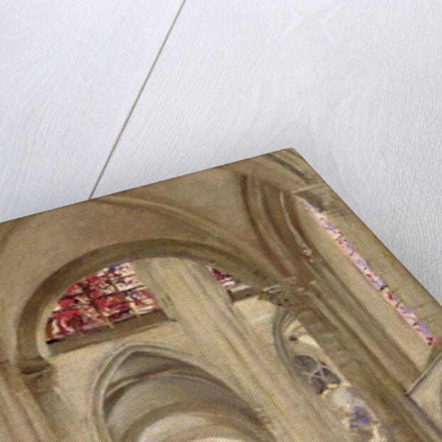 Interior of the Cathedral of St. Etienne, Sens, c.1874 by Jean Baptiste Camille Corot