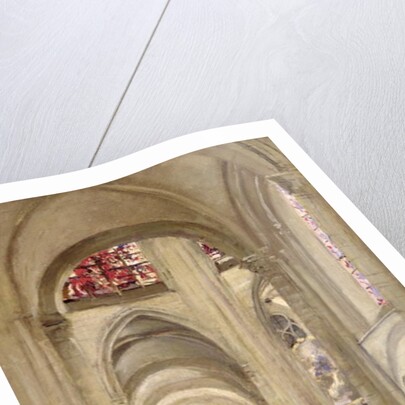 Interior of the Cathedral of St. Etienne, Sens, c.1874 by Jean Baptiste Camille Corot