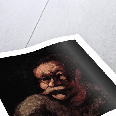 Head of a man by Honore Daumier