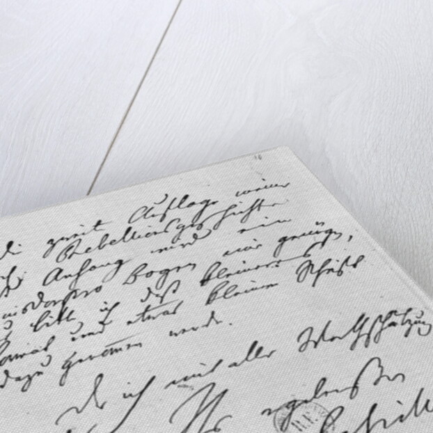 Page of text with his signature by Friedrich Schiller