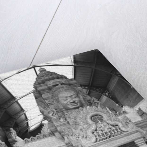 Reconstructed turret, Temple of Bayon at Angkor Thom, c.1912 by French Photographer