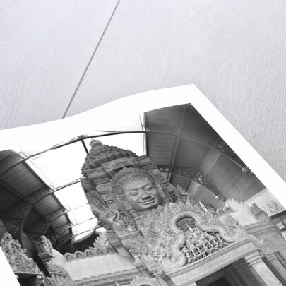 Reconstructed turret, Temple of Bayon at Angkor Thom, c.1912 by French Photographer