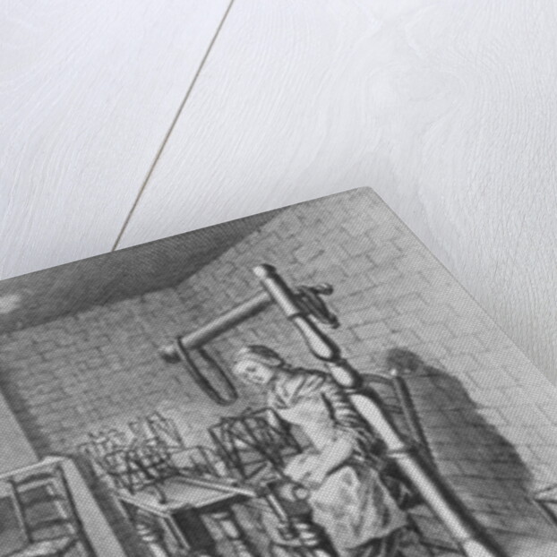 Loom for weaving stockings by French School