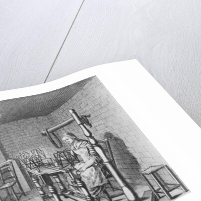 Loom for weaving stockings by French School