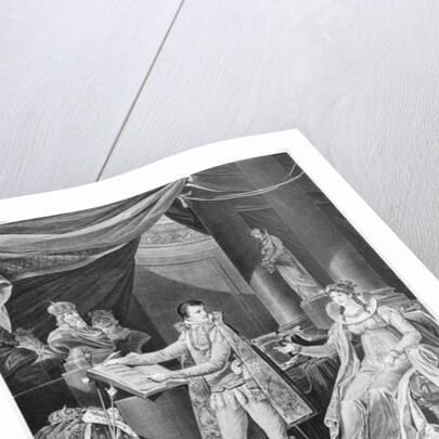 His Majesty the Emperor and King Napoleon I showing the Empress-Queen Marie-Louise the articles from the Code Civil that he had just completed, 1804 by Charles Monnet