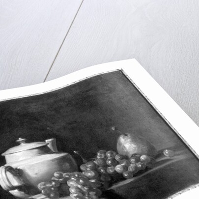 White Teapot with Two Chestnuts, White Grapes and a Pear by Jean-Baptiste Simeon Chardin