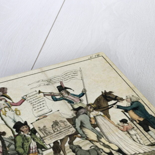 Caricature depicting quack doctors offering vaccines by French School