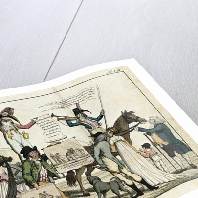 Caricature depicting quack doctors offering vaccines by French School