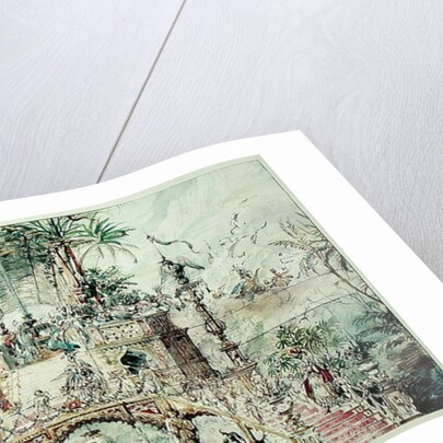 Set design for 'Aladdin', 1824 by Pierre Luc Charles Ciceri