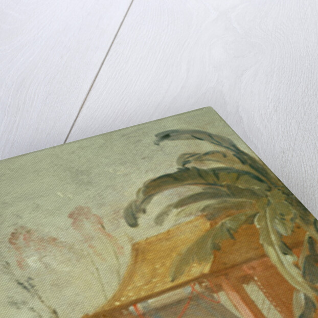 A Chinese Garden, study for a tapestry cartoon, c.1742 by Francois Boucher