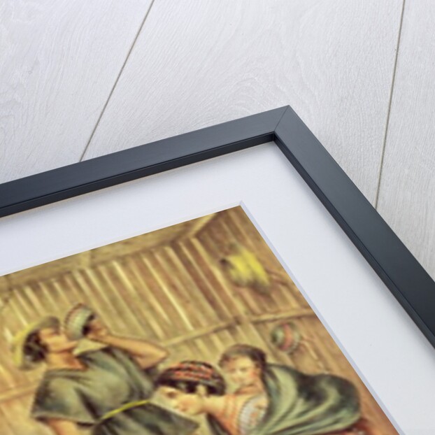 Indians Preparing Tortillas by Julio Michaud (after)