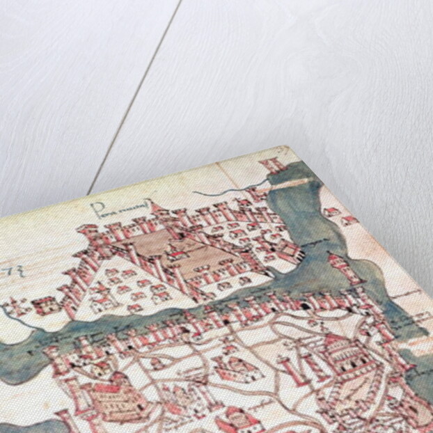 Plan of Constantinople, 16th century by Italian School