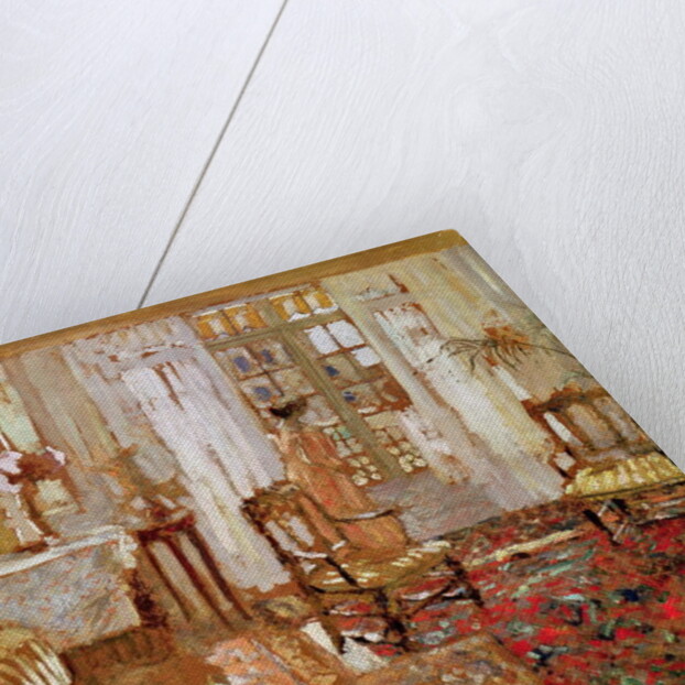 Interior with a Woman in Yellow in Front of a Window by Edouard Vuillard