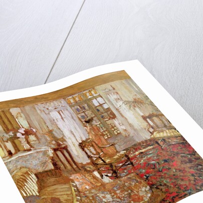 Interior with a Woman in Yellow in Front of a Window by Edouard Vuillard