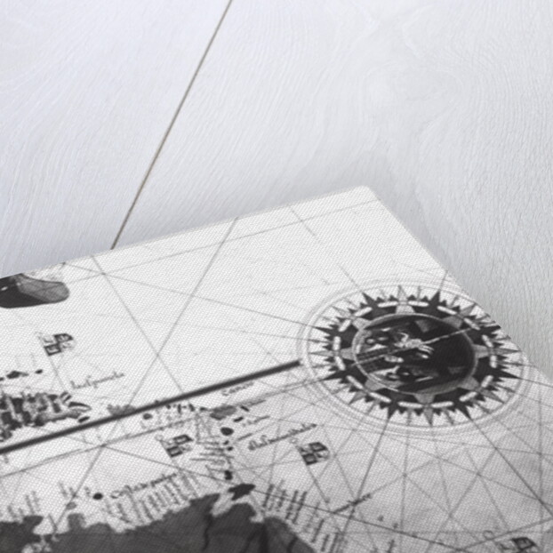 Map of countries first discovered by Christopher Columbus 1500 by Juan de la Cosa