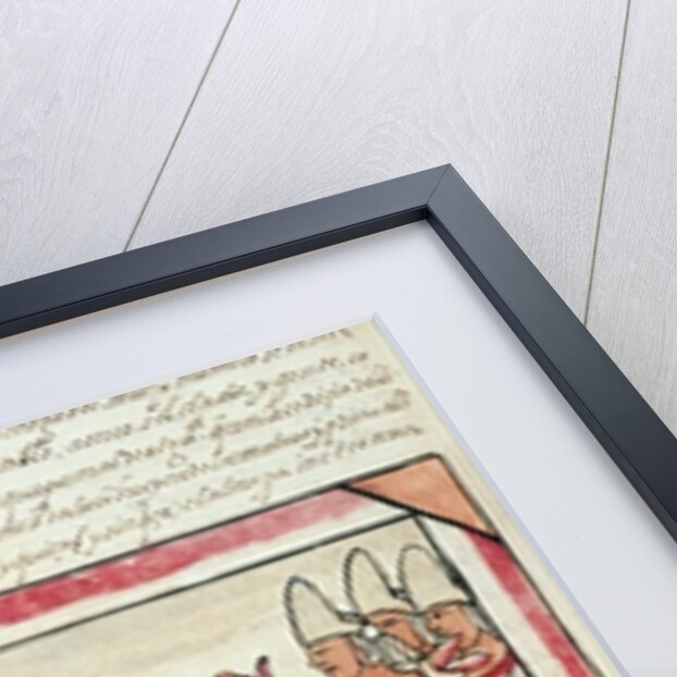 Fol.208v Meeting of Hernando Cortes and Montezuma, miniature from the 'History of the Indians' by Diego Duran, 1579 by Diego Duran