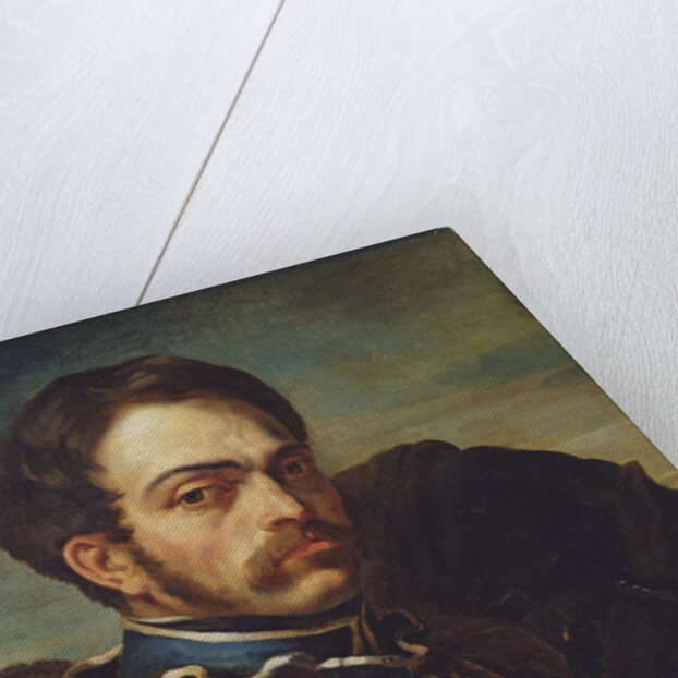 Carabinier Officer with his Horse, c.1814 by Theodore Gericault